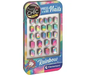 Clementoni Crazy Chic Beauty: Press & Go Nails Rainbow / od 6 let