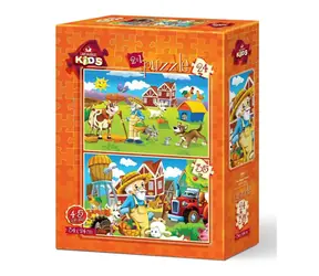 ART PUZZLE 5567 Puzzle Šťastný farmář / 24+35 dílků / od 4 let