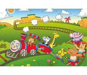 ART PUZZLE 5869 Dřevěné puzzle Zvířecí vláček / 25 dílků / od 4 let