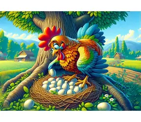 ART PUZZLE 35039 Puzzle Kohout s vajíčky / 25 dílků / od 3 let