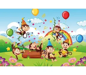 ART PUZZLE 5882 Dřevěné puzzle Opičí oslava / 50 dílků / od 5 let