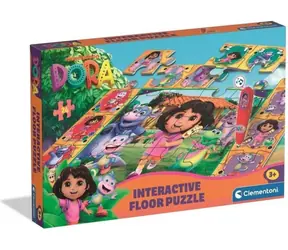 Clementoni Podlahové puzzle s interaktivním perem Dora průzkumnice 24 dílků / od 3 let