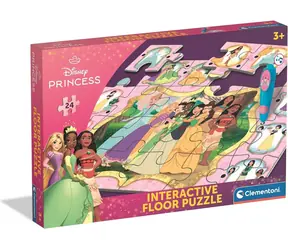 Clementoni Podlahové puzzle s interaktivním perem Princezny 24 dílků / od 3 let
