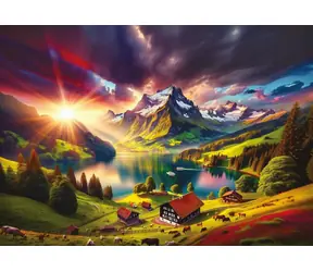 ART PUZZLE 40505 Puzzle Na úpatí Alp / 500 dílků / od 8 let