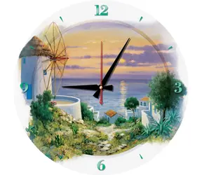 ART PUZZLE 5005 Puzzle hodiny Večer u Egejského moře / 570 dílků (včetně rámu) / od 15 let