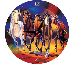 ART PUZZLE 5004 Puzzle hodiny Koně / 570 dílků (včetně rámu) / od 15 let