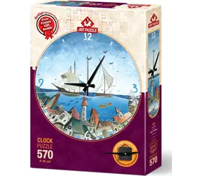 ART PUZZLE 5103 Puzzle hodiny Město pod hladinou / 570 dílků (včetně rámu) / od 15 let