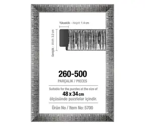 ART PUZZLE 5700 Rám na puzzle 48x34cm stříbrný 