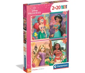 Clementoni 24092 Puzzle Disney princezny 2x20 dílků / od 3 let