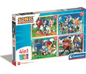 Clementoni 21522 Puzzle Sonic 4v1 (12+16+20+24 dílků) / od 3 let