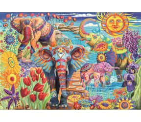 Clementoni 35578 Puzzle Karnevaloví sloni 500 dílků / od 10 let