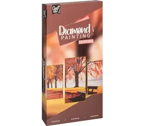 CRAFT ID Diamantové malování na rámu Krajina triptych 40x20 cm + 30x20 cm