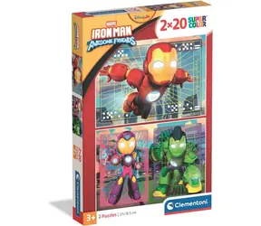 Clementoni 24828 Puzzle Iron Man a jeho úžasní přátelé 2x20 dílků / od 3 let