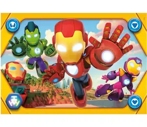 Clementoni 23778 Puzzle Iron Man a jeho úžasní přátelé MAXI 104 dílků / od 4 let