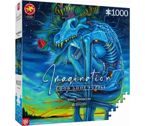 GOOD LOOT Puzzle Imagination: Kamil Jakóbczak - Bílý vlk / 1000 dílků / od 16 let