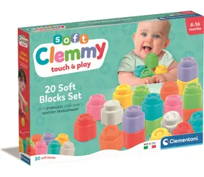Clementoni Soft Clemmy Sada 20 měkkých kostek / od 6 měsíců