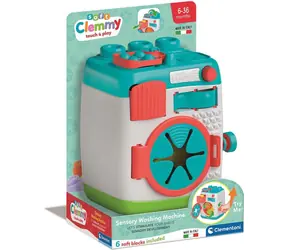 Clementoni Soft Clemmy Vkládací senzorická pračka s kostkami / od 6 měsíců