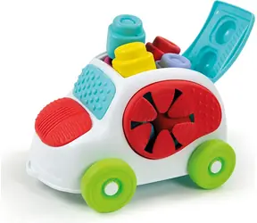 Clementoni Soft Clemmy Vkládací senzorické autíčko s kostkami / od 6 měsíců