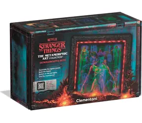 Clementoni 35611 Svítící metamorfické puzzle Stranger Things: Lov Demogorgona 520 dílků