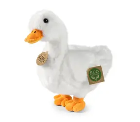 RAPPA Plyšová kachna bílá 24 cm / ECO-FRIENDLY / od 0 měsíců