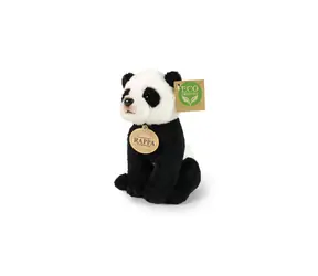 RAPPA Plyšová panda sedící 15 cm / ECO-FRIENDLY / od 0 měsíců