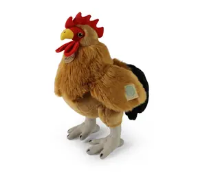 RAPPA Plyšový kohout stojící 34 cm / ECO-FRIENDLY / od 0 měsíců