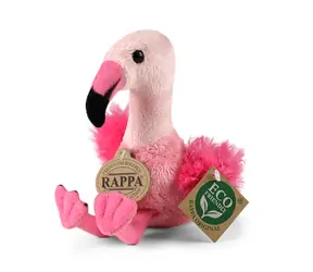 RAPPA Plyšový plameňák 15 cm / ECO-FRIENDLY / od 0 měsíců