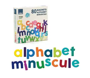 Vilac Dřevěná magnetická abeceda Malá písmena 80 ks / od 3 let