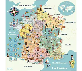 Vilac Magnetická mapa Francie / od 5 let