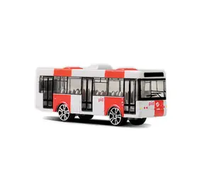RAPPA 241107 Kovový autobus PID Praha červený 8 cm / od 3 let