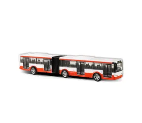 RAPPA 243484 Kovový kloubový autobus červený 18 cm / od 3 let