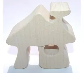 Fauna Dřevěný domeček přírodní / od 3 let