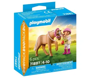 Playmobil® Duo-Pack 71887 Holčička s poníkem / Počet dílků: 6 / od 4 let