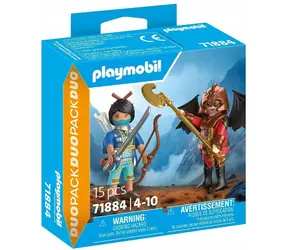 Playmobil® Duo-Pack 71884 Rytíř z Novelmore vs. Burnhamský nájezdník / Počet dílků: 15 / od 4 let
