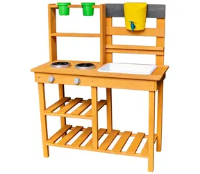 2Kids Toys Dřevěná zahradní kuchyňka s dřezem