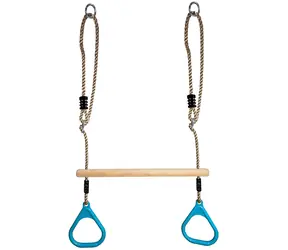 2Kids Toys Gymnastické kruhy s hrazdou Tyrkysové