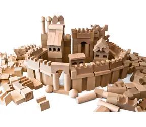 2Kids Toys Kostky přírodní XL 220 ks