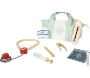 small foot Doktorský set se zeleno-bílou lékařskou taškou