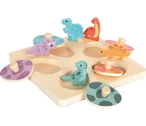small foot Dřevěné paměťové puzzle Dino