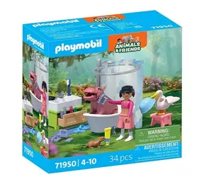 Playmobil® Animals & Friends 71950 Koupání zvířátek / Počet dílků: 34 / od 4 let