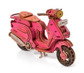 Little Story 3D dřevěná skládačka Sting Scooter růžový