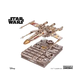 Ugears 3D dřevěná mechanická skládačka Star Wars Luke Skywalker X-Wing stíhačka