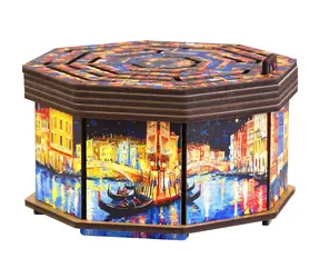 EscapeWelt Dřevěný hlavolam Art Secret Maze Box