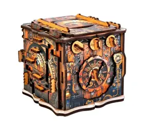 EscapeWelt Dřevěný hlavolam iQube Dark Box