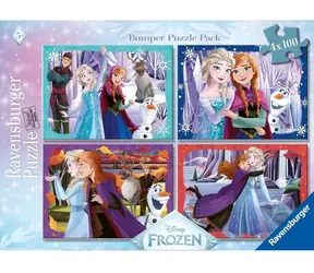 Ravensburger 120043188 Puzzle Disney: Ledové království / 4x100 dílků / od 5 let 