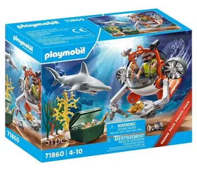 Playmobil® 71860 Honba za pokladem s ponorkou / Počet dílků: 51 / od 4 let