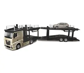 Bburago STREET FIRE Kamion s návěsem Multicar Carrier M-B Actros + VW Polo GTI Mark 5 1:43 / od 3 let