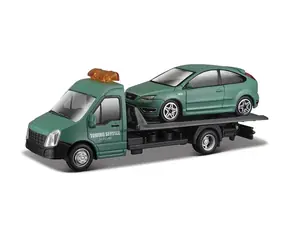 Bburago STREET FIRE Přepravní vozidlo Flatbed Transport + Ford Focus S 1:43 / od 3 let