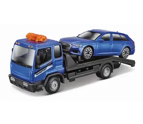 Bburago STREET FIRE Odtahové vozidlo Flatbed Tow Truck + Audi A6 Avant 1:43 / od 3 let