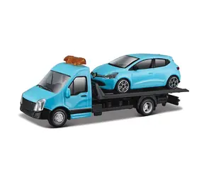 Bburago STREET FIRE Přepravní vozidlo Flatbed Transport + Renault Clio 1:43 / od 3 let